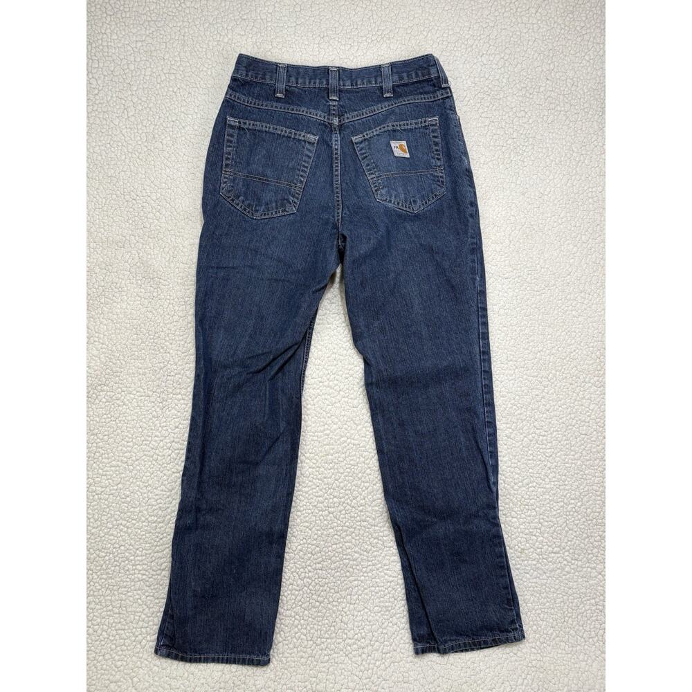 Carhartt FR Flame‎ Resistant Jeans Mens 30x32 Blue Dark Wash Denim Work 280-83